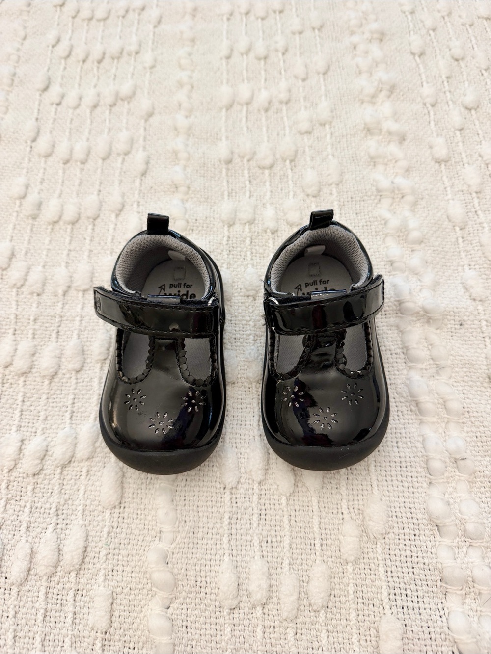 Stride Rite Black Patent Mary Jane Baby Shoes